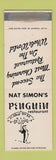 Matchbook Cover - Penguin Restaurant New York City Nat Simon's WEAR