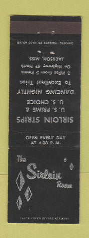 Matchbook Cover - Sirloin Room Jackson MS