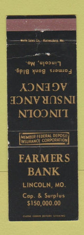 Matchbook Cover - Farmers Bank Lincoln MO WEAR