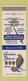 Matchbook Cover - Golden Falcon Cafeteria St Louis MO