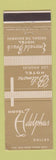 Matchbook Cover - Hotel Adolphus Dallas TX