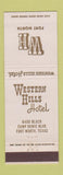 Matchbook Cover - Western Hills Hotel Fort Worth TX