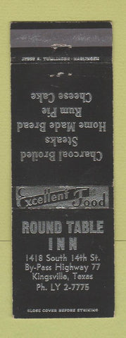 Matchbook Cover - Round Table Inn Kingsville TX