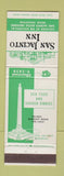 Matchbook Cover - San Jacinto Inn TX Houston