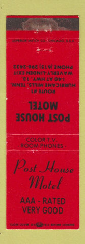 Matchbook Cover - Post House Motel Hurricane Mills TN WEAR