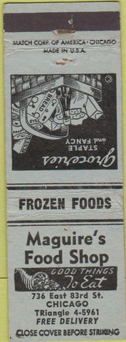 Matchbook Cover - Maguire's Food Shop Chicago IL