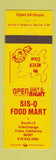 Matchbook Cover - Sis Q Food Mart Yreka CA