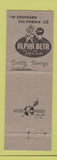 Matchbook Cover - Alpha Beta Grocery Stores CA Southern WEAR