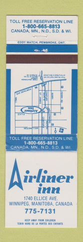 Matchbook Cover - Airliner Inn Winnipeg MB