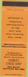 Matchbook Cover - Gerber's Cheese Shop Hartford WI