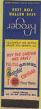 Matchbook Cover - Kroger groceries Cigarettes Lucky Strike Pall Mall Camel