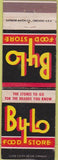 Matchbook Cover - Bylo Food Stores grocery