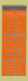 Matchbook Cover - European Fiesta Souther Pacific Club 1970 WEAR