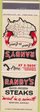 Matchbook Cover - Randy's Frozen Steaks Newton KS