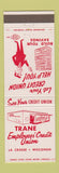 Matchbook Cover - Trane Employees' Credit Union La Crosse WI