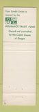 Matchbook Cover - Armour Portland OR Federal Credit Union