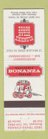 Matchbook Cover - Klondike Steak House Montreal QC