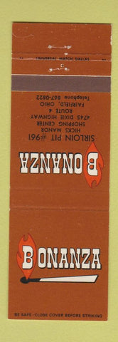 Matchbook Cover - Bonanza Sirloin Pit Fairfield OH