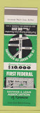 Matchbook Cover - First Federal Savings and Loan Kenmore NY SAMPLE