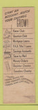 Matchbook Cover - First Federal Savings and Loan Kenmore NY SAMPLE
