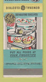 Matchbook Cover - General Electric Chester Nicholas Alburtis PA Refrigerator