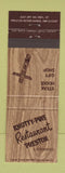 Matchbook Cover - Knotty Pine Restaurant Preston ON Totem