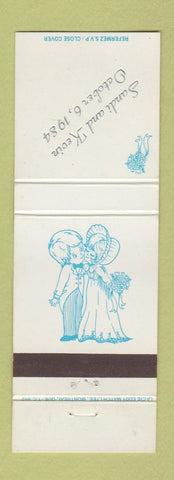 Matchbook Cover - Wedding Sandi and Kevin 1984 IMPRINT WEAR