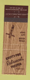 Matchbook Cover - Knotty Pine Restaurant Preston ON Totem