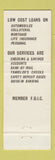 Matchbook Cover - First National Bank Denton TX