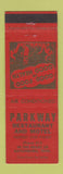 Matchbook Cover - Parkway Restaurant Motel Gatlinburg TN