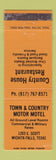 Matchbook Cover - Town and Country Motor Motel Wichita Falls TX