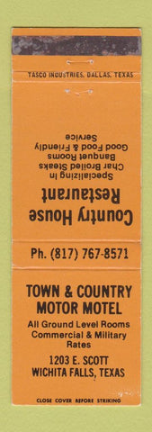 Matchbook Cover - Town and Country Motor Motel Wichita Falls TX