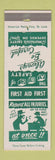 Matchbook Cover - Safety Report Injuries American Thread Company WEAR