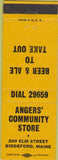 Matchbook Cover - Angers Community Store Biddeford ME grocery