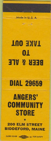 Matchbook Cover - Angers Community Store Biddeford ME grocery