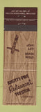 Matchbook Cover - Knotty Pine Restaurant Preston ON Totem