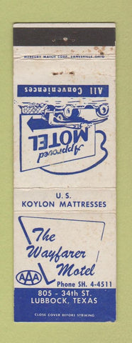 Matchbook Cover - Mayfarer Motel Lubbock TX WEAR