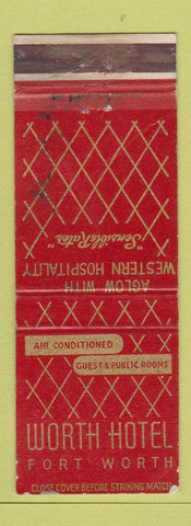 Matchbook Cover - Worth Hotel Fort Worth TX WEAR