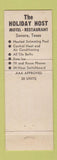 Matchbook Cover - Holiday Host Motel Restaurant Sonora TX WEAR