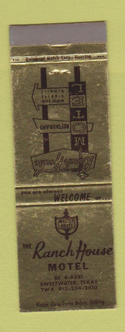 Matchbook Cover - Ranch House Motel Sweetwater TX