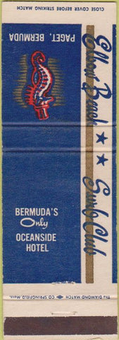 Matchbook Cover - Elbow Beach Surf Club Bermuda Paget seahorse