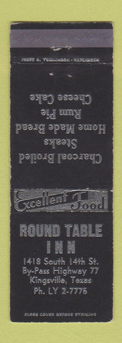 Matchbook Cover - Round Table Inn Kingsville TX