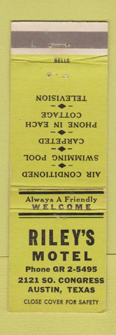 Matchbook Cover - Riley's Motel Austin TX
