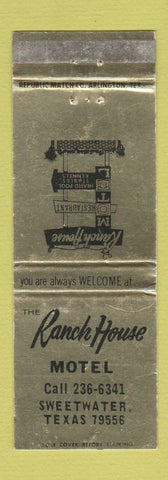 Matchbook Cover - Ranch House Motel Sweetwater TX WEAR