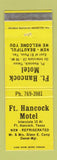 Matchbook Cover - Fort Hancock Motel TX WEAR