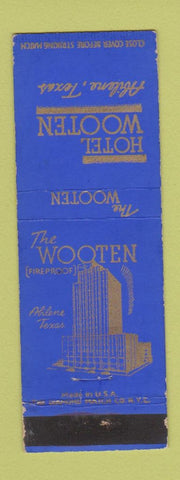 Matchbook Cover - Hotel Wooten Abilene TX