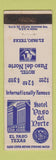 Matchbook Cover - Hotel Paso Del Norte El Paso TX WEAR
