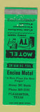 Matchbook Cover - Encino Motel Pleasanton TX