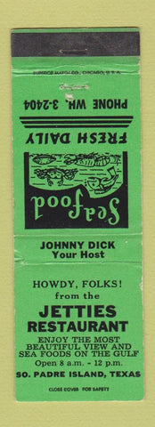 Matchbook Cover - Jetties Restaurant South Padre Island TX WEAR