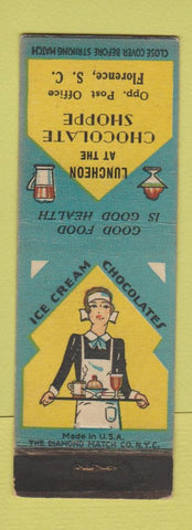 Matchbook Cover - Chocolate Shoppe Florence SC girlie WEAR